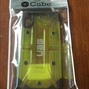Rugged see-through green case for iPhone